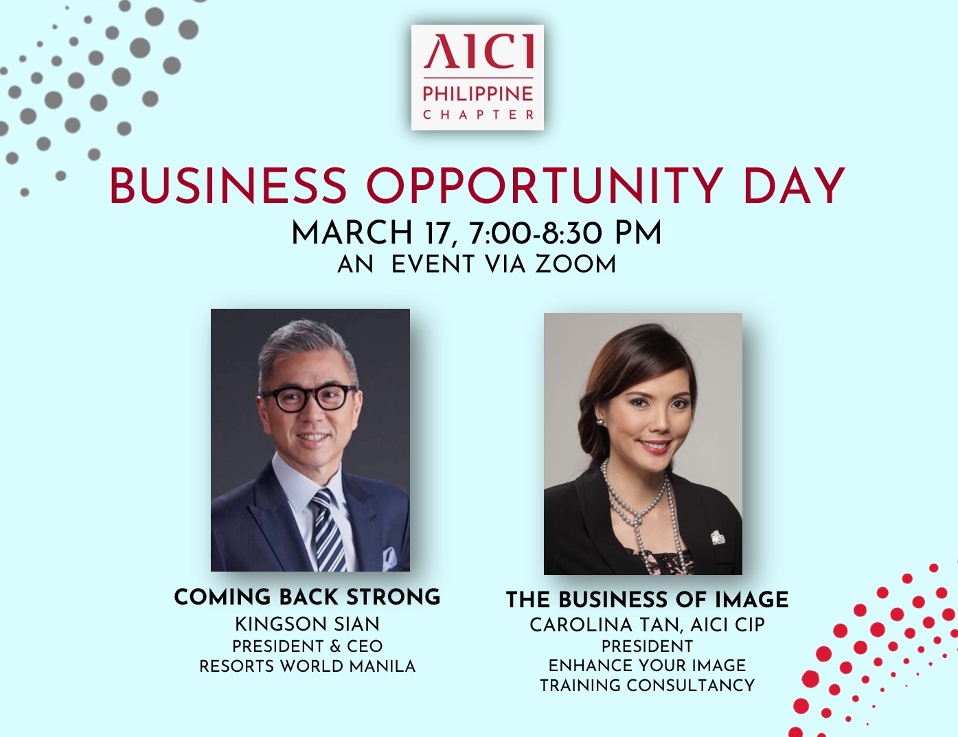 BUSINESS OPPORTUNITY DAY @ The AICI Philippine Chapter